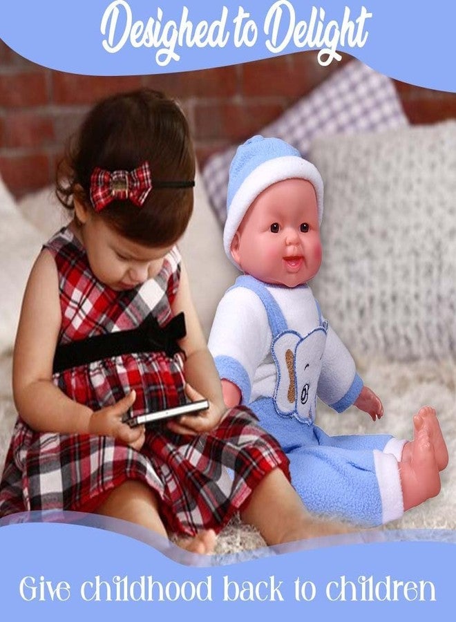 DHARMISHO Happy Baby Laughing Musical Boy Doll - Interactive Toy with Touch Sensors & Sound, for Kids (Girls & Boys), 40H x 25L x 13W cm (Large, Blue) - Image 5